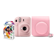 -Kit-Camera-Instantanea-FujiFilm-Instax-Mini-12-Rosa-Gloss-com-Bolsa-e-Pack-10-Filmes