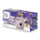 Kit-Camera-Instantanea-FujiFilm-Instax-Mini-12-Lilas-Candy-com-Bolsa-e-Pack-10-Filmes