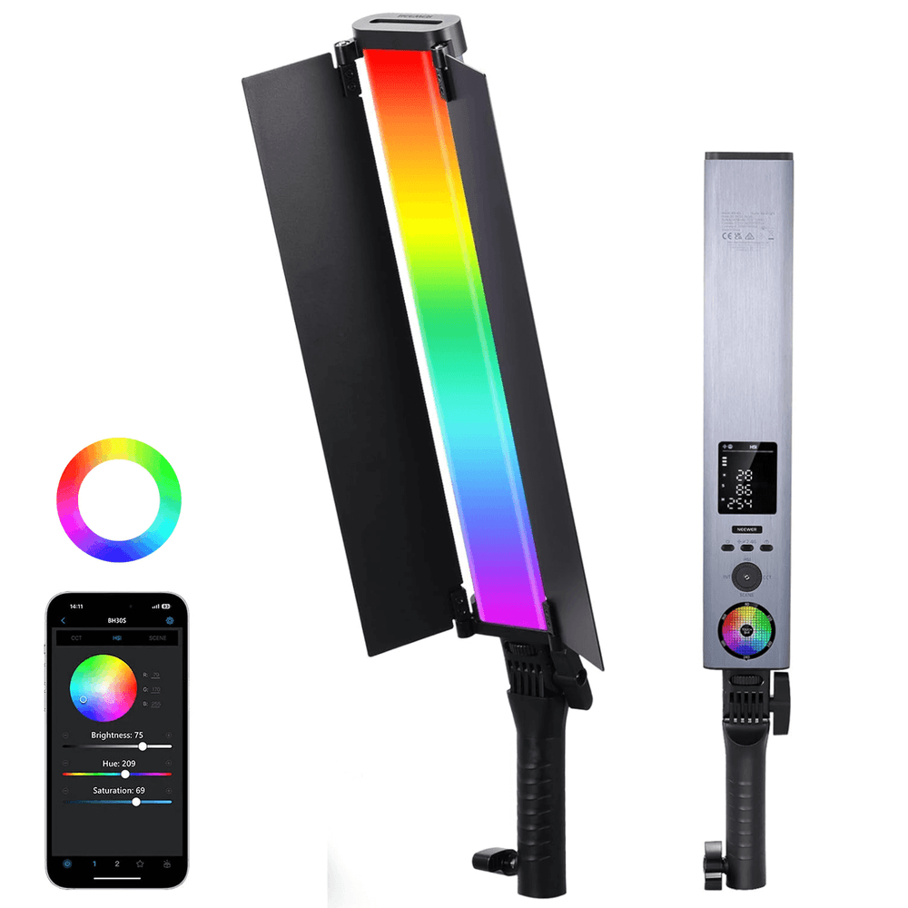 Iluminador-Bastao-LED-Neewer-BH30S-Light-Stick-RGB-15W-com-Barndoors Iluminador-Bastao-LED-Neewer-BH30S-Light-Stick-RGB-15W-com-Barndoors