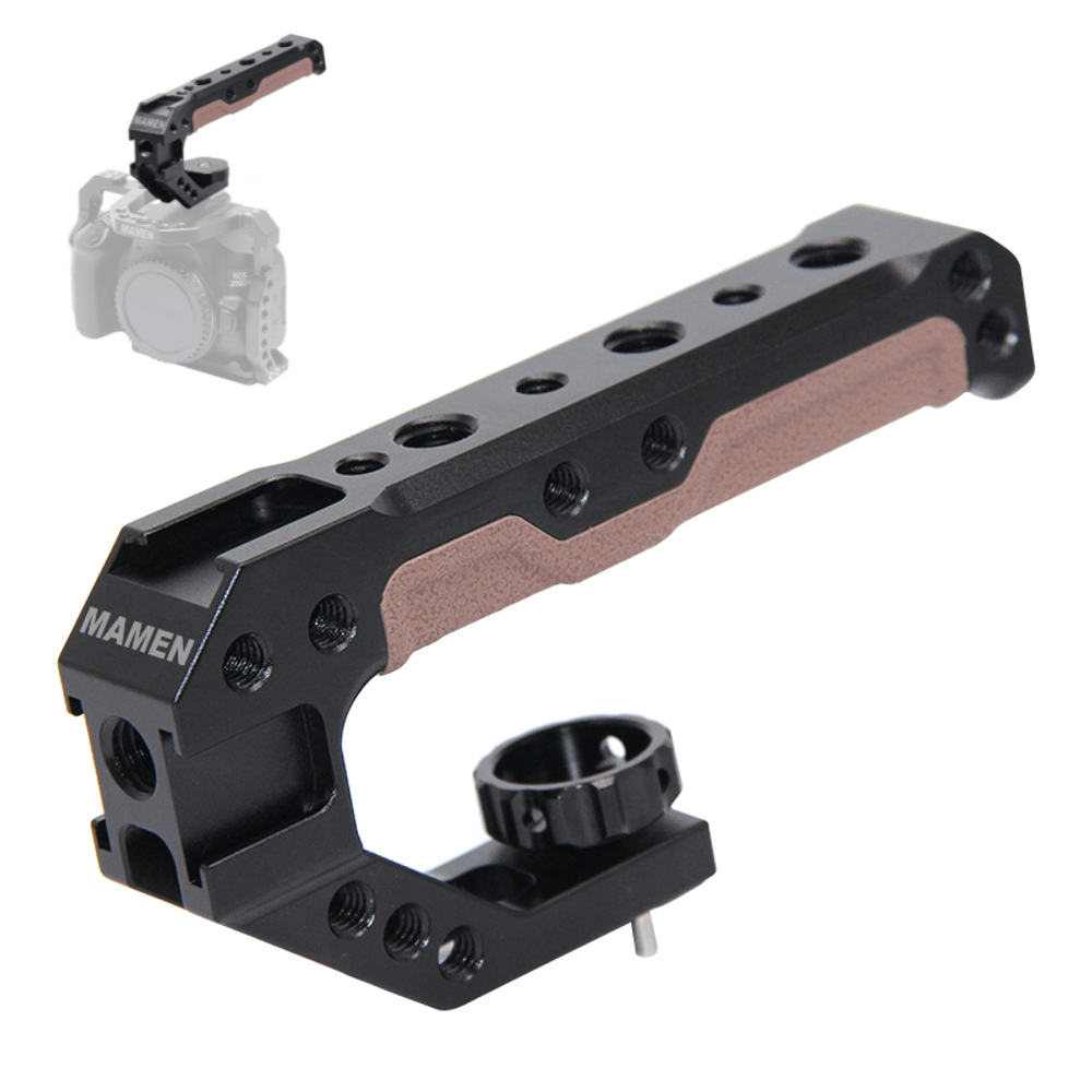 Top-Handle-Mamen-S1-H2-Grip-Montagem-ARRI-3-8--para-Gaiola-Cage--Marrom- Top-Handle-Mamen-S1-H2-Grip-Montagem-ARRI-3-8--para-Gaiola-Cage--Marrom-