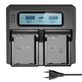 Carregador-Duplo-para-Nikon-EN-EL14-de-Carga-Rapida-e-Visor-de-LCD--Bivolt-