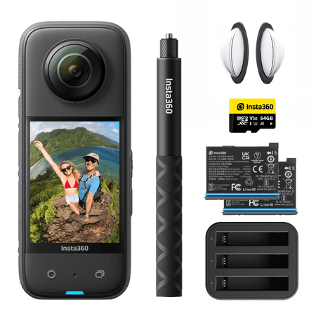 Camera-de-Acao-Insta360-X3-Pocket-360°-Think-Bold-Kit