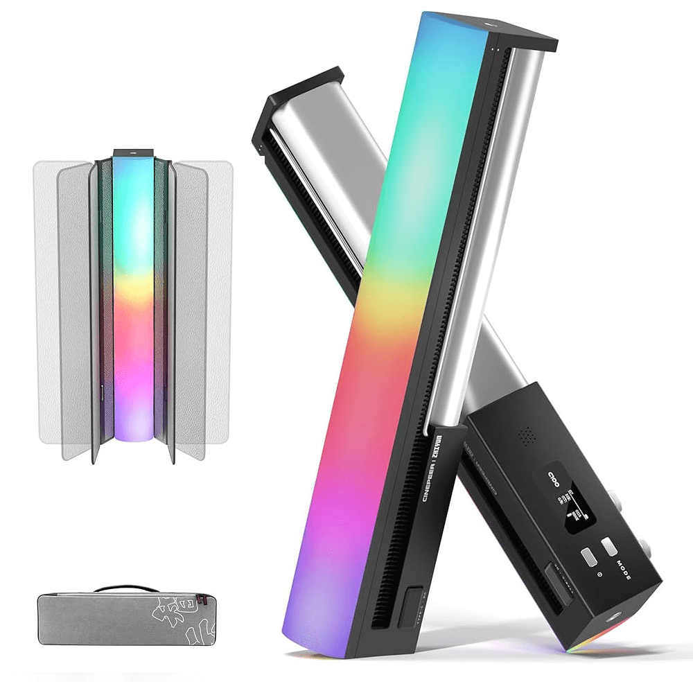 Iluminador-Bastao-LED-Zhiyun-Cinepeer-C100-RGB-100W-MultiColor-Light-Combo Iluminador-Bastao-LED-Zhiyun-Cinepeer-C100-RGB-100W-MultiColor-Light-Combo
