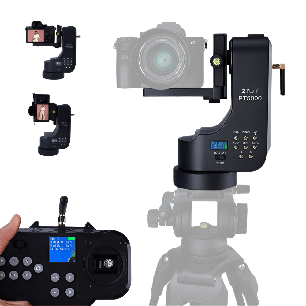 Cabeca-de-Tripe-Motorizada-ZiFon-PT5000-Pan-Tilt-Wireless-para-Cameras-ate-5kg Cabeca-de-Tripe-Motorizada-ZiFon-PT5000-Pan-Tilt-Wireless-para-Cameras-ate-5kg