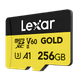 Cartao-MicroSDXC-256GB-Lexar-Gold-4K-280Mb-s-UHS-II---V60---U3---A1---Classe-10