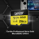 Cartao-MicroSDXC-256GB-Lexar-Gold-4K-280Mb-s-UHS-II---V60---U3---A1---Classe-10