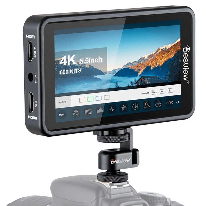 Monitor de Referência Desview R5II FHD 5.5" 4K-HDMI 3D-Luts Touchscreen On-Camera