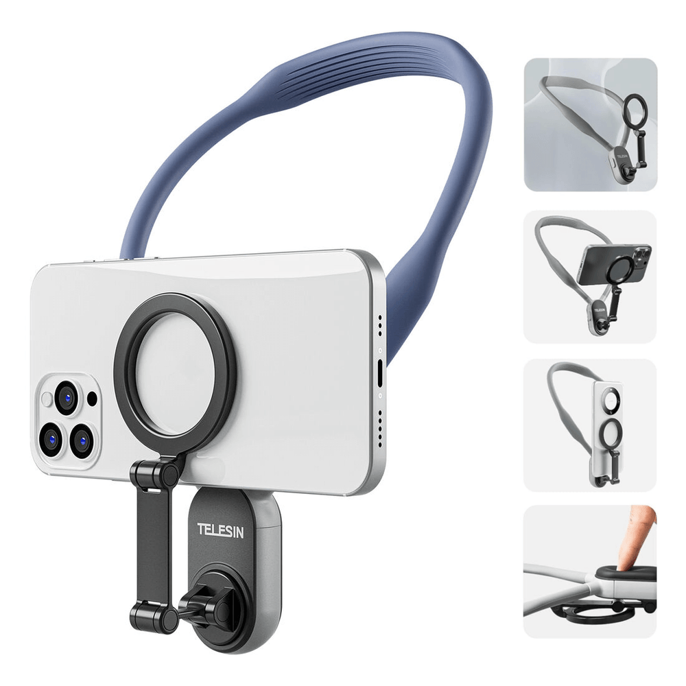 Suporte-de-Pescoco-Telesin-T-1-Colar-Magnetico-POV-para-Smartphone--Azul- Suporte-de-Pescoco-Telesin-T-1-Colar-Magnetico-POV-para-Smartphone--Azul-