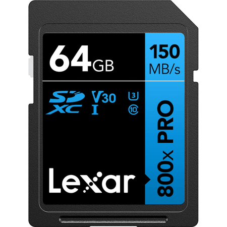 Cartao-SDXC-64Gb-Lexar-Blue-800x-Pro-150Mb-s-UHS-I---V30---U3