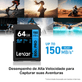 Cartao-SDXC-64Gb-Lexar-Blue-800x-Pro-150Mb-s-UHS-I---V30---U3 Cartao-SDXC-64Gb-Lexar-Blue-800x-Pro-150Mb-s-UHS-I---V30---U3