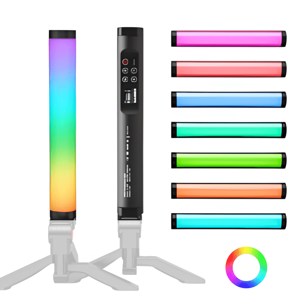 Iluminador-Bastao-LED-Mamen-SL-B02-Light-Stick-Magnetico-12W-RGB-360°-BiColor-2500K-9000K-e-Bateria-Interna Iluminador-Bastao-LED-Mamen-SL-B02-Light-Stick-Magnetico-12W-RGB-360°-BiColor-2500K-9000K-e-Bateria-Interna