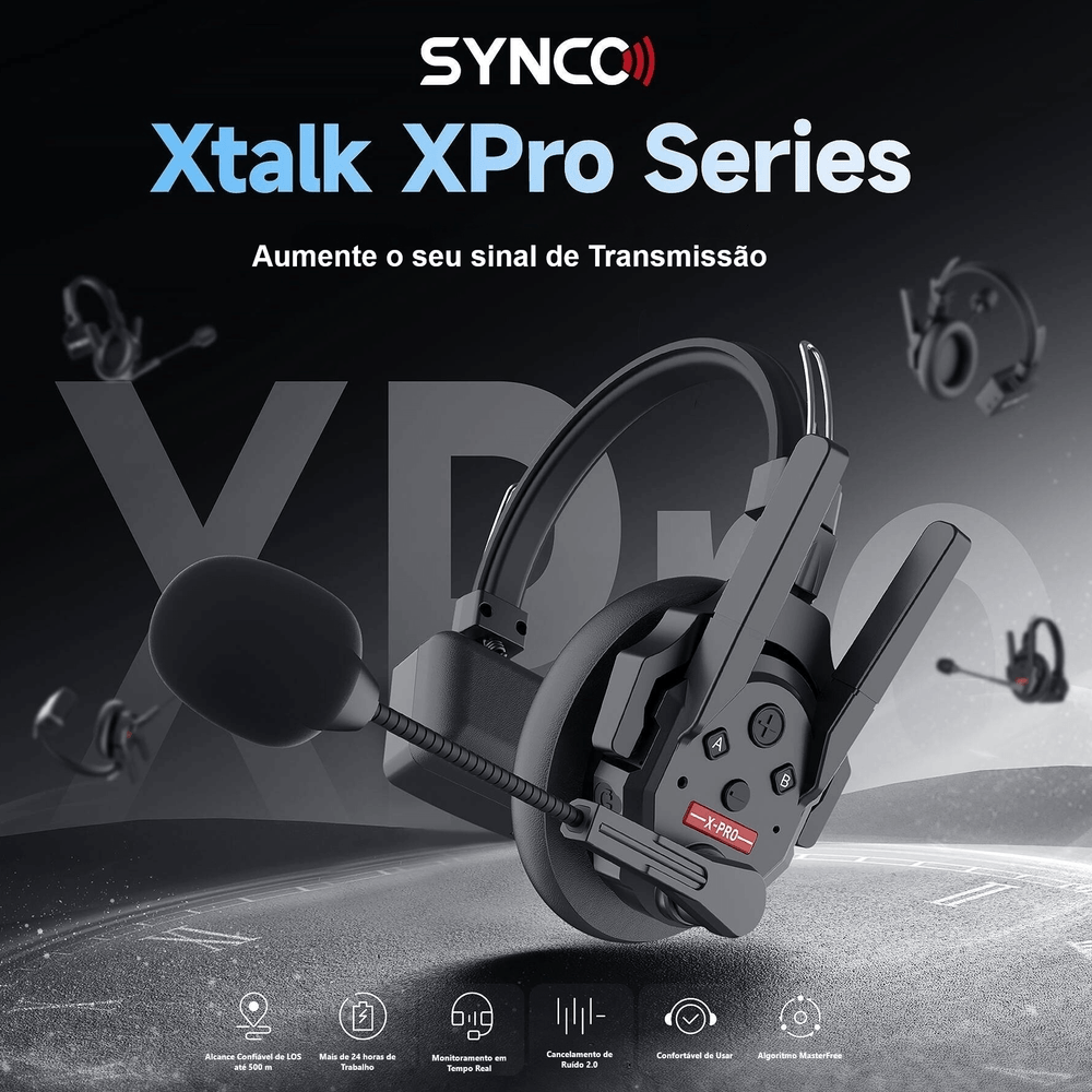 Synco Intercom X-Talk XPro5 Wireless 5x Headsets - eMania Foto e Video