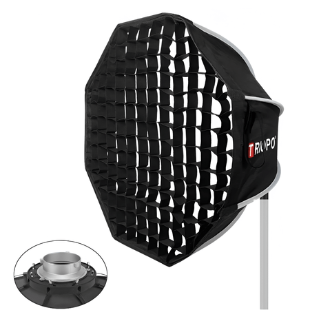 Softbox-Octagonal-Triopo-K2-120cm-com-Grade-Montagem-Bowens