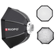 Softbox-Octagonal-Triopo-K2-120cm-com-Grade-Montagem-Bowens