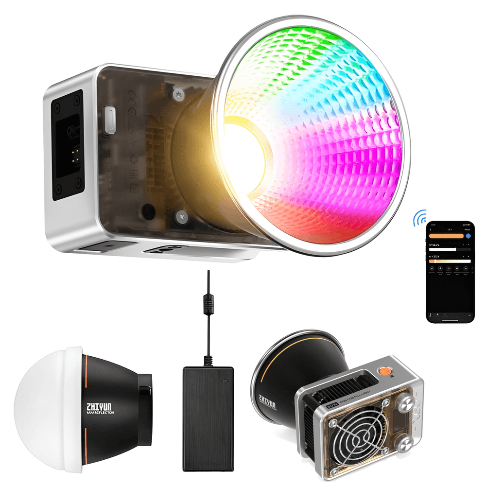 Iluminador-Led-Pocket-Zhiyun-MOLUS-X60-RGB-COB-Light-60W-Standard Iluminador-Led-Pocket-Zhiyun-MOLUS-X60-RGB-COB-Light-60W-Standard