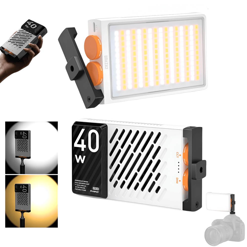 Painel-Mini-LED-Zhiyun-FiveRay-M40-Pocket-Fill-Light-40W-Bicolor Painel-Mini-LED-Zhiyun-FiveRay-M40-Pocket-Fill-Light-40W-Bicolor