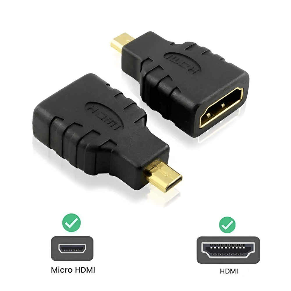 Adaptador-de-Conector-Micro-HDMI-x-HDMI--Macho-x-Femea- Adaptador-de-Conector-Micro-HDMI-x-HDMI--Macho-x-Femea-