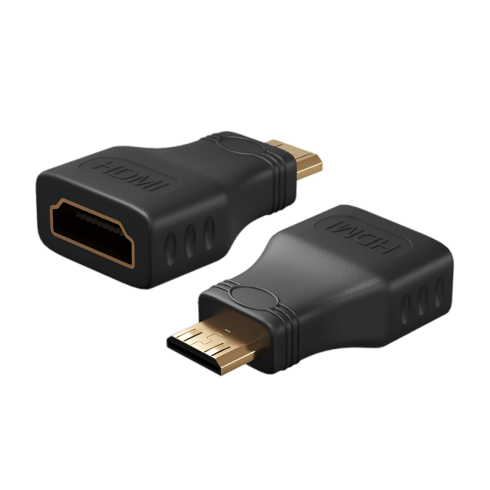 Adaptador-de-Conector-Mini-HDMI-x-HDMI--Macho-x-Femea- Adaptador-de-Conector-Mini-HDMI-x-HDMI--Macho-x-Femea-