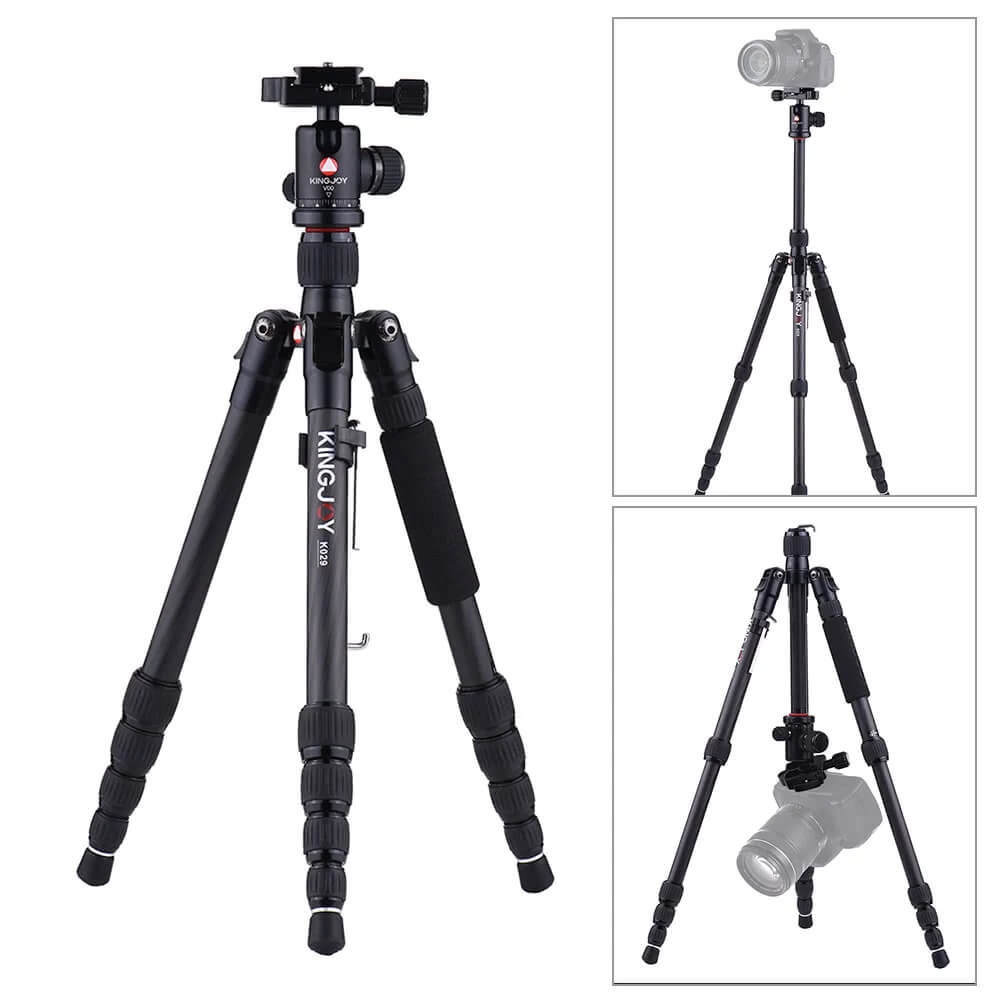 Tripe-e-Monope-de-Fotografia-Kingjoy-K029-Fibra-de-Carbono-com-Cabeca-Ball Tripe-e-Monope-de-Fotografia-Kingjoy-K029-Fibra-de-Carbono-com-Cabeca-Ball