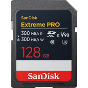 Cartao-SDXC-128Gb-SanDisk-Extreme-Pro-300Mb-s-8K-UHS-II-V90-U3-Classe-10