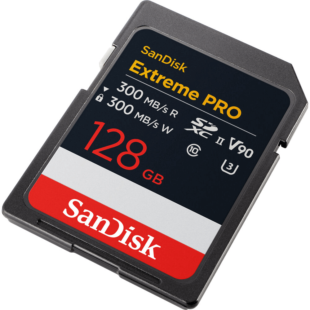 Cartão SDXC SanDisk 128Gb Extreme Pro 300Mb/s - eMania Foto e Video