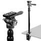Suporte-Mesa-com-Mini-Cabeca-Fluida-para-Cameras-Iluminadores-e-Acessorios-de-Estudio