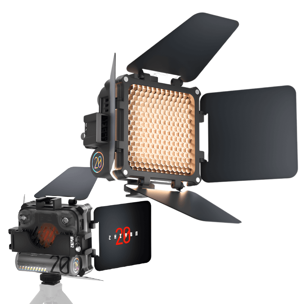 Mini-Iluminador-LED-Zhiyun-FIVERAY-M20-Pocket-Video-Light-BiColor-20W-Combo Mini-Iluminador-LED-Zhiyun-FIVERAY-M20-Pocket-Video-Light-BiColor-20W-Combo