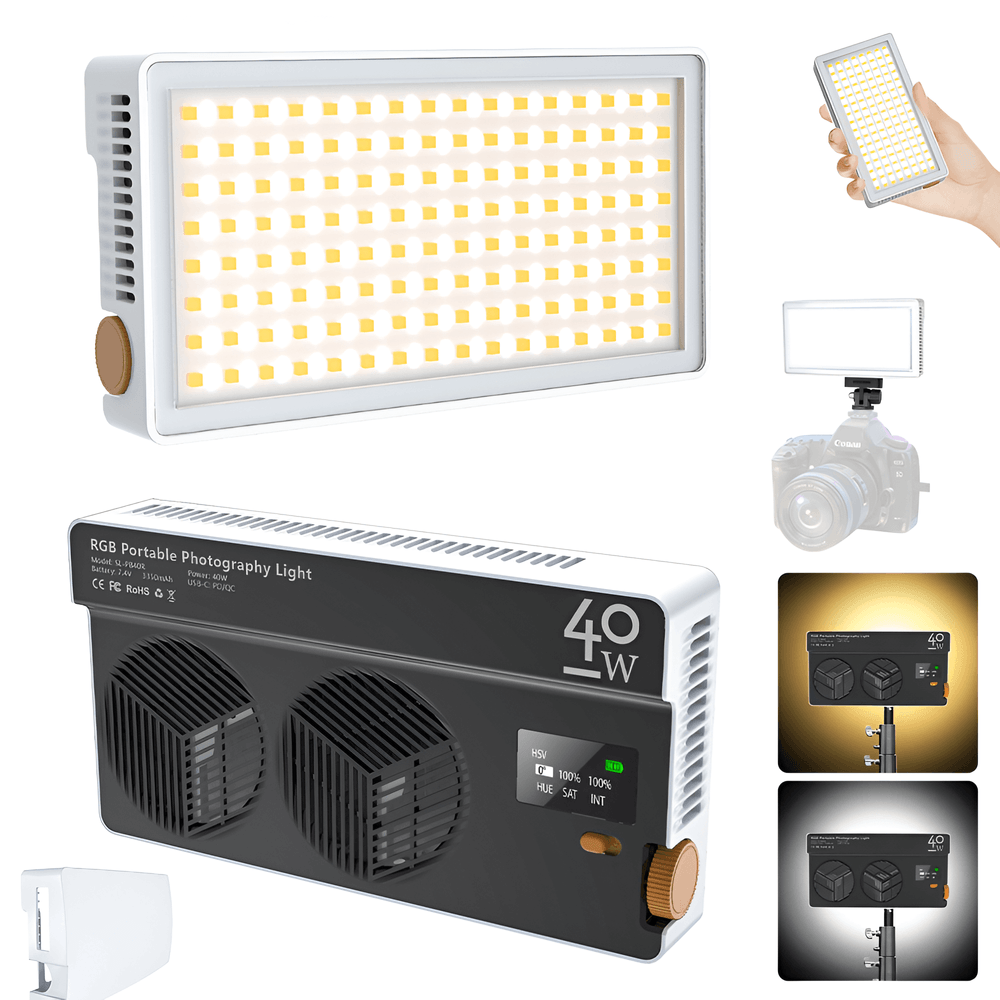 Painel-Led-Mamen-SL-PB40R-Portatil-40W-RGB-Bicolor-com-Bateria-Interna Painel-Led-Mamen-SL-PB40R-Portatil-40W-RGB-Bicolor-com-Bateria-Interna