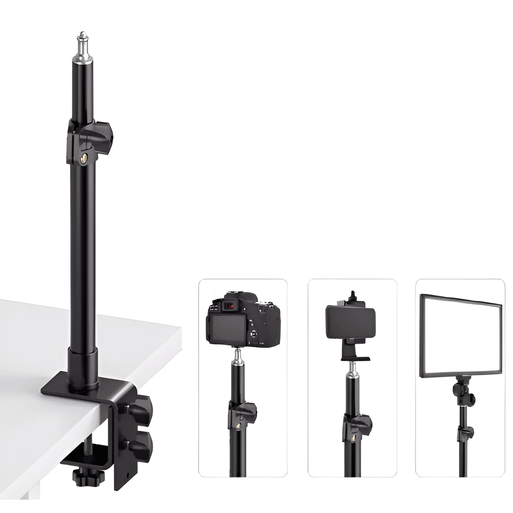 Suporte-de-Mesa-Universal-SR-Z70-com-Bracadeira-para-Cameras-Iluminadores-e-Acessorios-de-Estudio Suporte-de-Mesa-Universal-SR-Z70-com-Bracadeira-para-Cameras-Iluminadores-e-Acessorios-de-Estudio