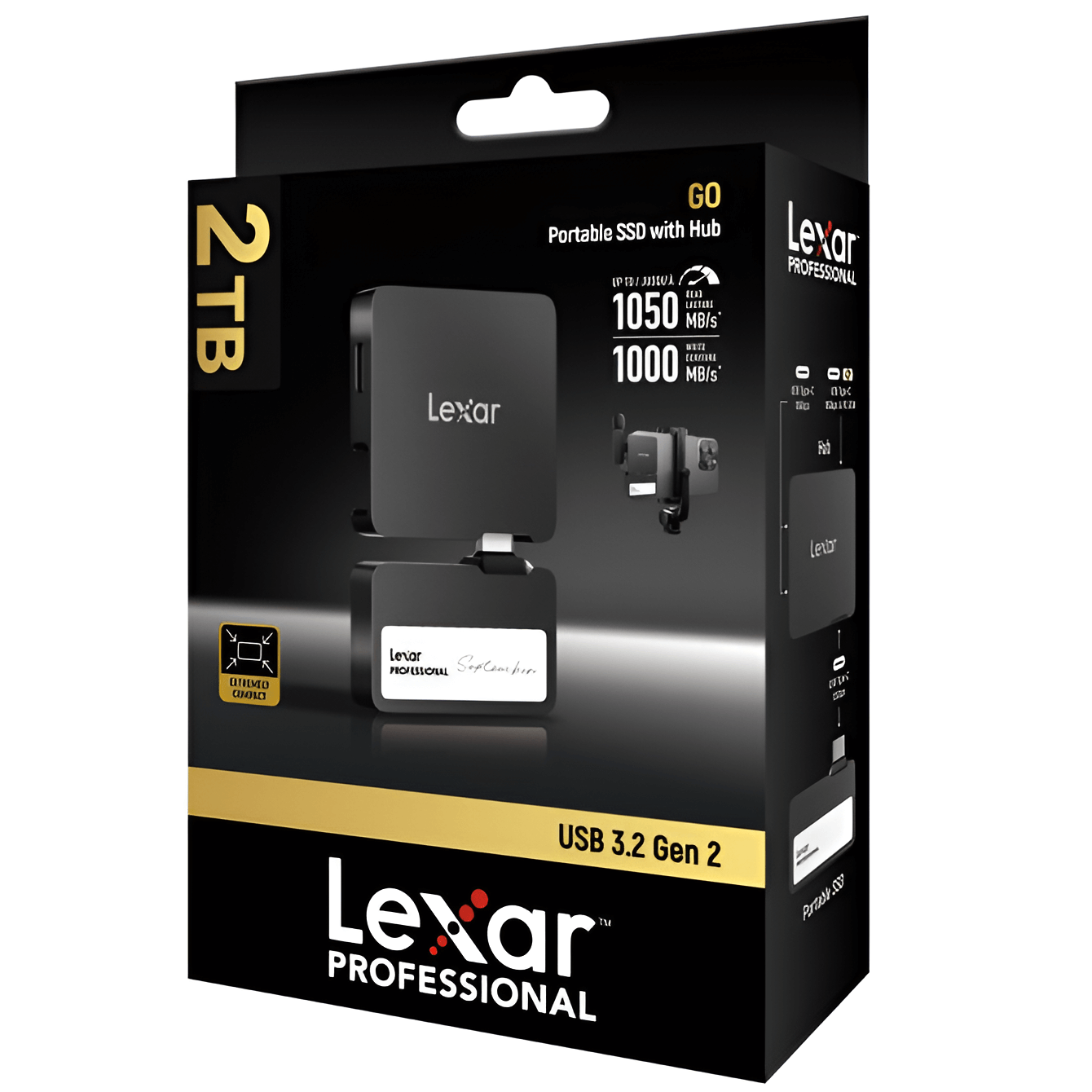 メモリー Lexar Professional GO SSD 2TB with Hub SSD Portátil 2TB Lexar Go Professional com HUB - eMania Foto e Video