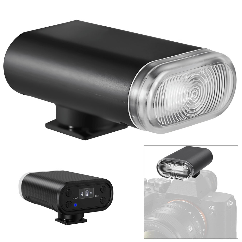 Mini-Flash-Speedlite-Universal-S12L-5600K-para-Cameras-com-Bateria-Interna Mini-Flash-Speedlite-Universal-S12L-5600K-para-Cameras-com-Bateria-Interna