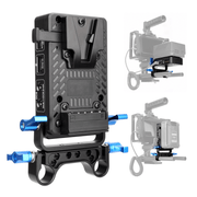 Placa-Adaptadora-Bateria-V-Mount-VG8-Saidas-D-Tap-USB-e-DC-com-Haste-15mm