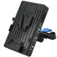 Placa-Adaptadora-Bateria-V-Mount-VG9-com-Bracadeira-Haste-15mm-Ajustavel