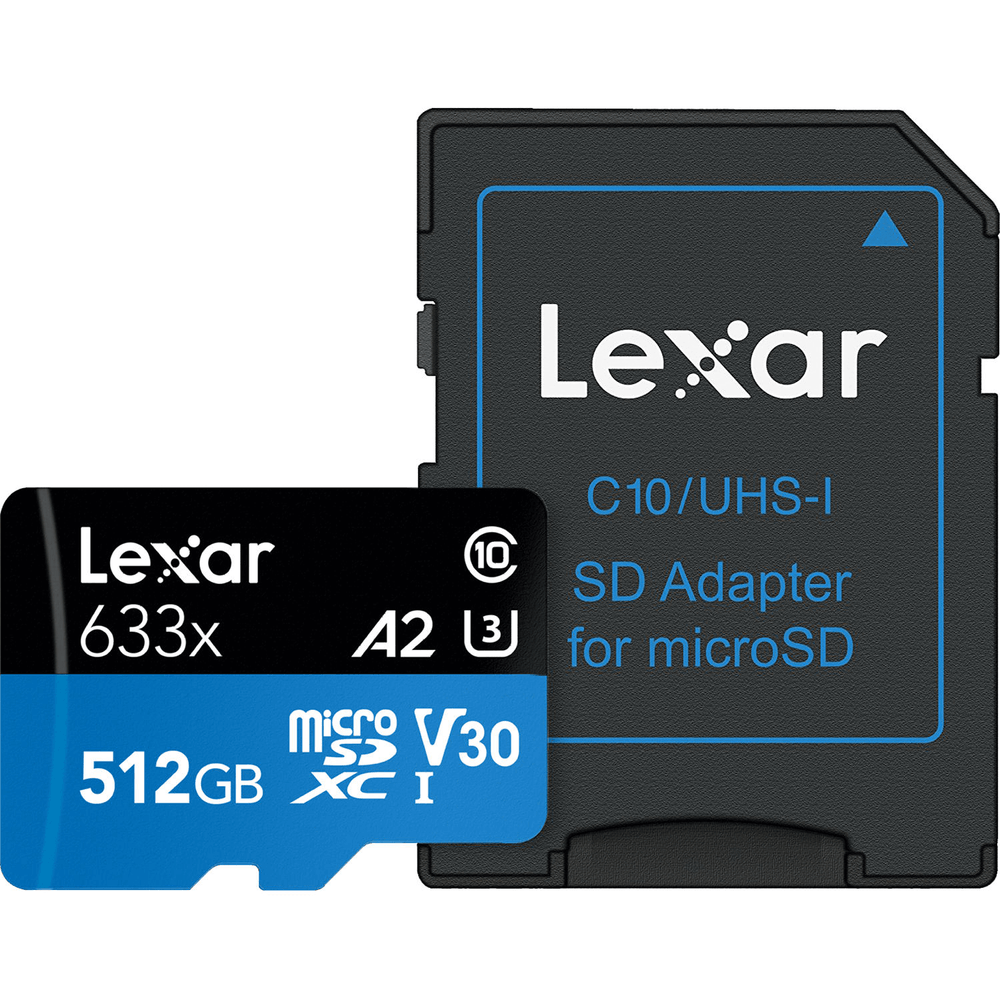 Cartao-MicroSDXC-512Gb-Lexar-Blue-633x-100Mb-s-UHS-I-U2-V30-A2-Classe-10 Cartao-MicroSDXC-512Gb-Lexar-Blue-633x-100Mb-s-UHS-I-U2-V30-A2-Classe-10
