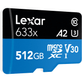 Cartao-MicroSDXC-512Gb-Lexar-Blue-633x-100Mb-s-UHS-I-U2-V30-A2-Classe-10 Cartao-MicroSDXC-512Gb-Lexar-Blue-633x-100Mb-s-UHS-I-U2-V30-A2-Classe-10
