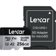 Cartao-MicroSDXC-256Gb-Lexar-Silver-Plus-Profissional-4K-205Mb-s-UHS-I---V30---U3---A2---Classe-10