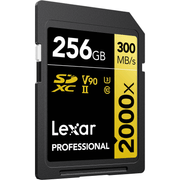 Cartao-SDXC-256Gb-Lexar-Gold-2000x-8K-300Mb-s-UHS-II-V90-U3-Classe-10