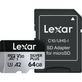 Cartao-MicroSDXC-64Gb-Lexar-Silver-Plus-205Mb-s-4K-UHS-I-V30-U3-A2-Classe-10