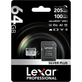 Cartao-MicroSDXC-64Gb-Lexar-Silver-Plus-205Mb-s-4K-UHS-I-V30-U3-A2-Classe-10
