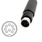 Cabo-Serial-RS-232-DB9-Femea-x-Mini-Din-8-Pino-Macho-Manga-6x26-AWG-Blindado-PTZ-Controller--25-Metros-