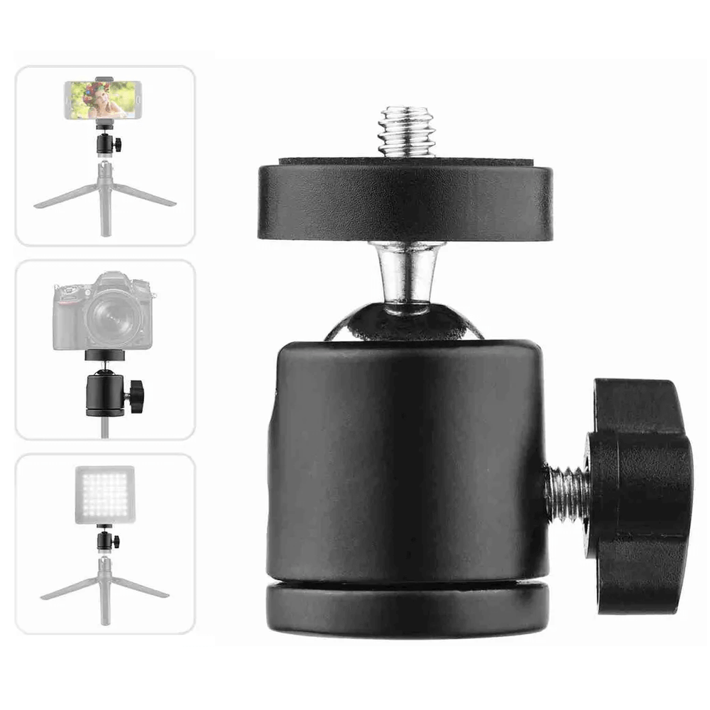 Mini-Cabeca-Ball-Head-Universal-1-4--para-Tripes-e-Ring-Light Mini-Cabeca-Ball-Head-Universal-1-4--para-Tripes-e-Ring-Light