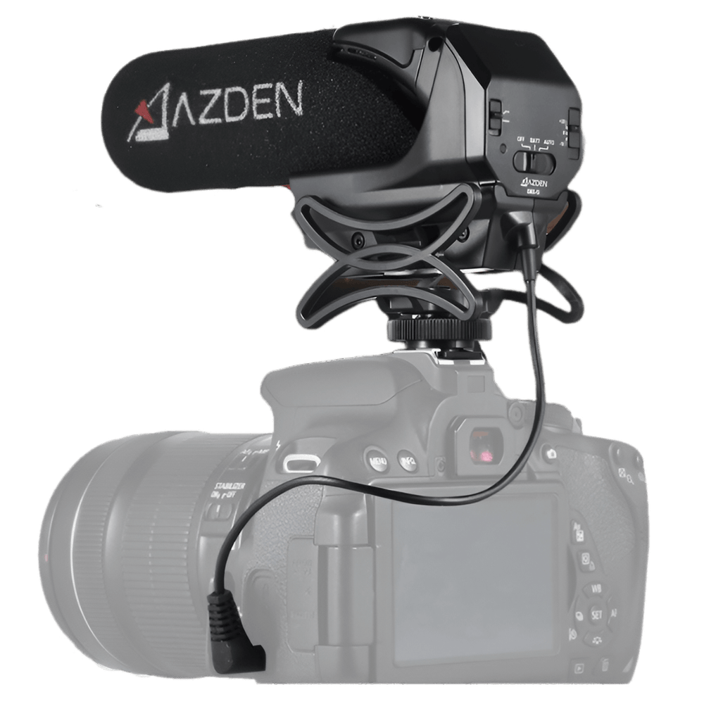 Microfone-Shotgun-Azden-SMX-15-Estereo-Powered Microfone-Shotgun-Azden-SMX-15-Estereo-Powered