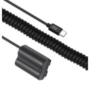Adaptador-Dummy-PD-CP-W235-Bateria-FujiFilm-NP-W235-Espiral-com-Conector-USB-C