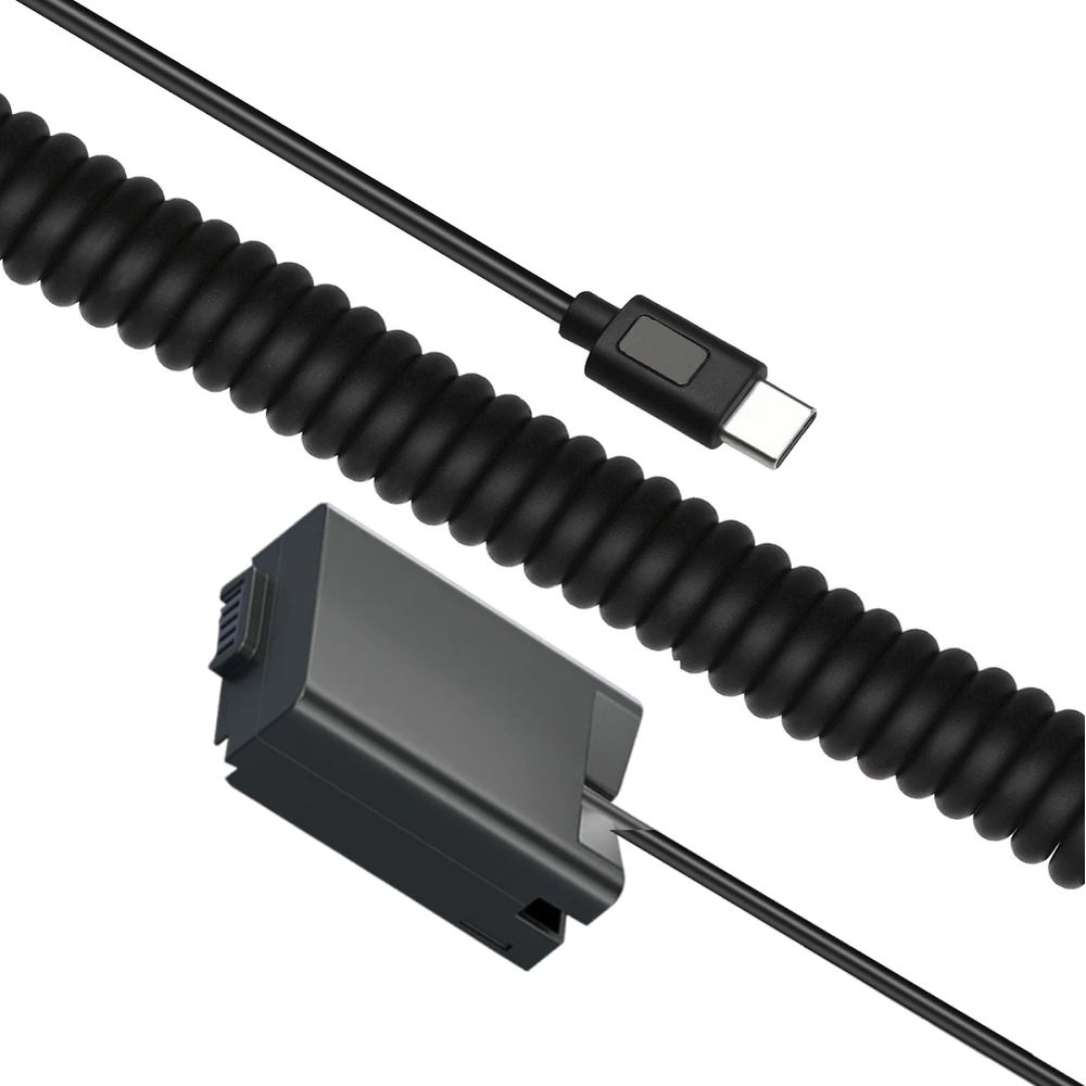 Adaptador-Dummy-PD-EP-5G-Bateria-Nikon-EN-EL25-Espiral-com-Conector-USB-C Adaptador-Dummy-PD-EP-5G-Bateria-Nikon-EN-EL25-Espiral-com-Conector-USB-C