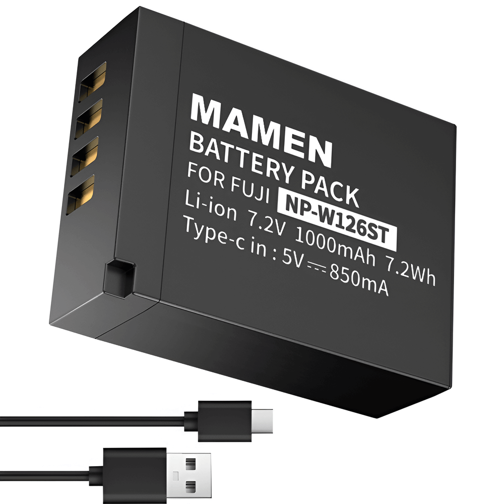Bateria-Mamen-NP-W126s-USB-C-para-Cameras-FujiFilm Bateria-Mamen-NP-W126s-USB-C-para-Cameras-FujiFilm