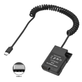 Adaptador-Dummy-PD-EP-5A-Bateria-Nikon-EN-EL14-Espiral-com-Conector-USB-C Adaptador-Dummy-PD-EP-5A-Bateria-Nikon-EN-EL14-Espiral-com-Conector-USB-C
