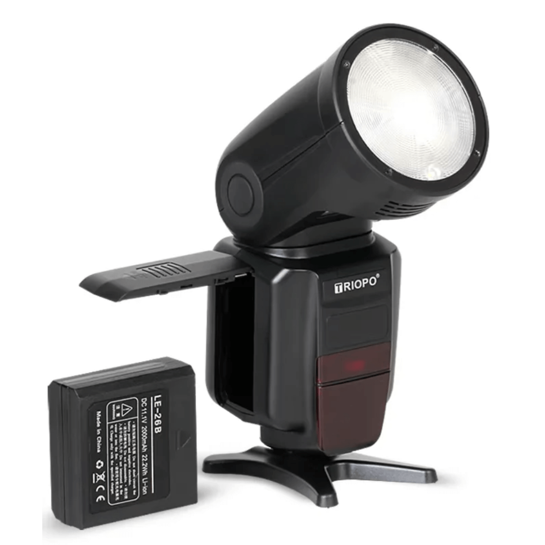 Flash Triopo R1 TTL Cabeça Redonda 76WS Wireless para Câmeras Canon e Nikon