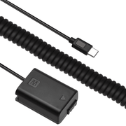 Adaptador-Dummy-PD-AC-PW20-Bateria-Sony-NP-FW50-Espiral-com-Conector-USB-C