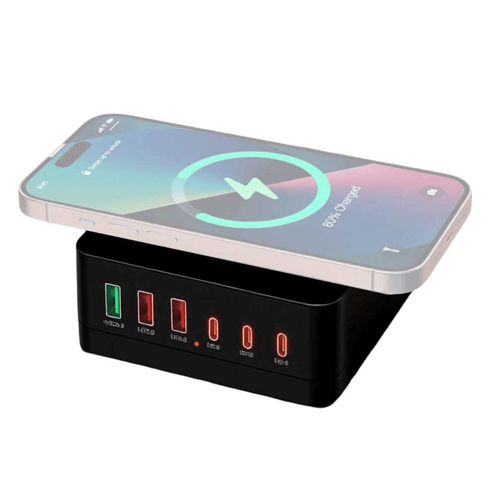 Carregador-Wireless-963L-Inducao-15W-Multi-USB-140W-PD-QC--Preto- Carregador-Wireless-963L-Inducao-15W-Multi-USB-140W-PD-QC--Preto-