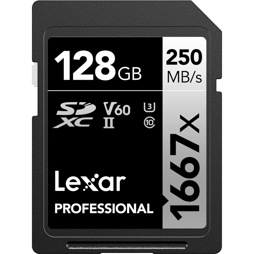 Cartao-SDXC-128Gb-Lexar-Silver-1667x-250Mb-s-UHS-II---V60---U3---Classe-10 Cartao-SDXC-128Gb-Lexar-Silver-1667x-250Mb-s-UHS-II---V60---U3---Classe-10